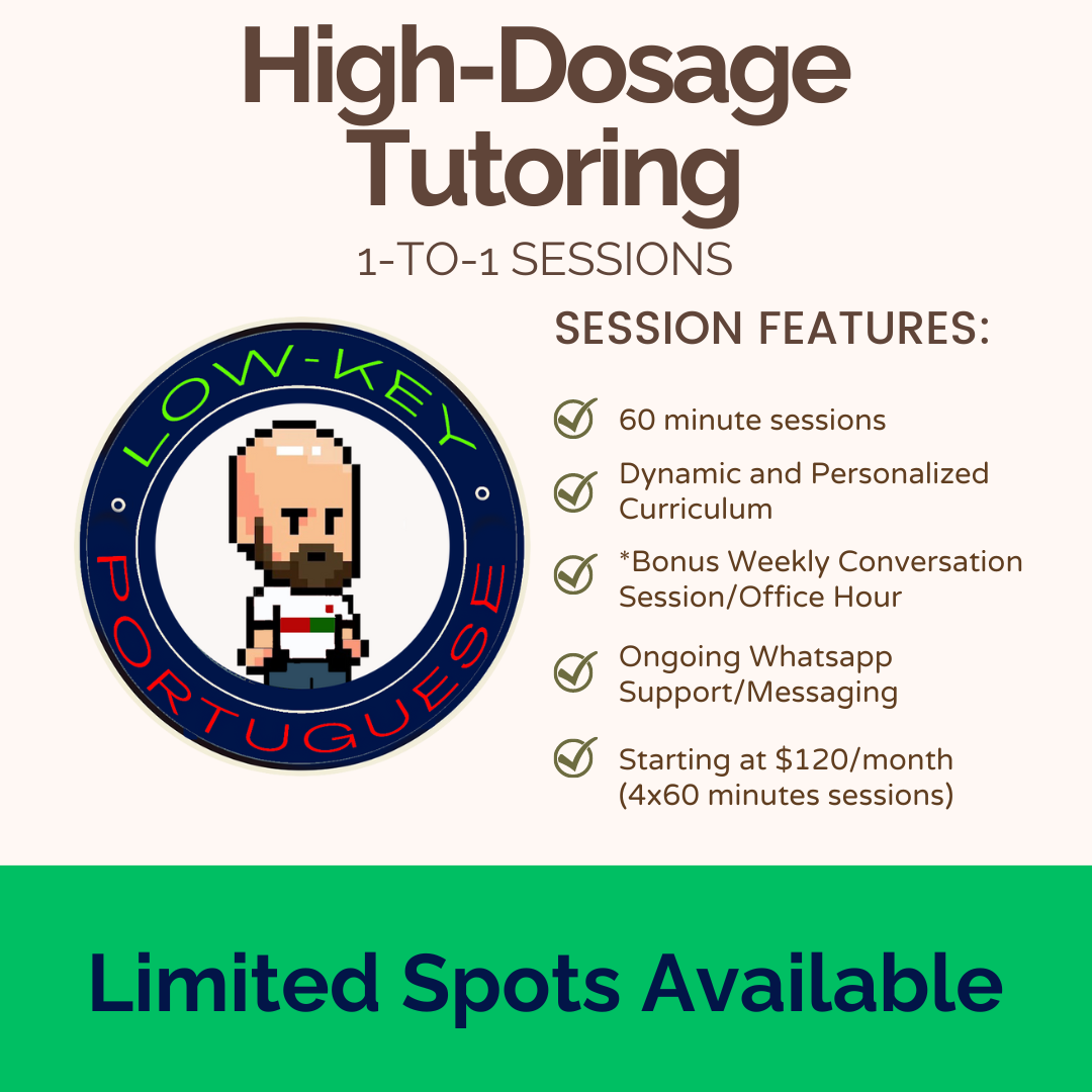 European Portuguese High-Dosage Tutoring: (4 x 60 min lessons/month)